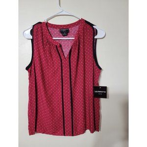 Liz Claiborne Career  Maroon and Black Tank Top size Petite Small
